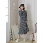 Elegant one piece maxi dress(with stripe)