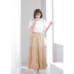 Cotton layers maxi skirt