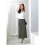 Side pocket cotton skirt