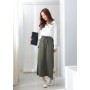Side pocket cotton skirt