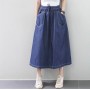 Pocket design denim skirt