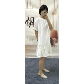 Fold sleeve pleated Dress