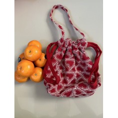 Red Lace handle bag