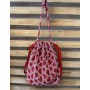 Red Lace handle bag