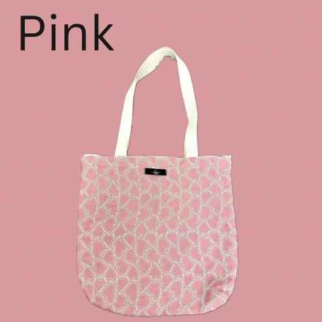 Heart lace tote bag
