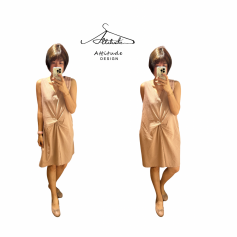 Twist Cotton Elegant Dress