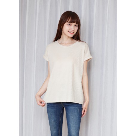 Waffle simple cotton T