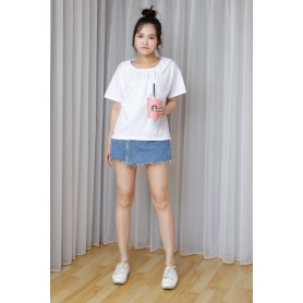 Collar Cotton T-shirt