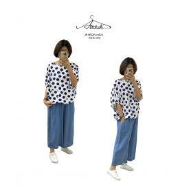 Dot2 Oversized Cotton Blouse