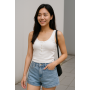 Button cotton bra top