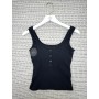 Button cotton bra top
