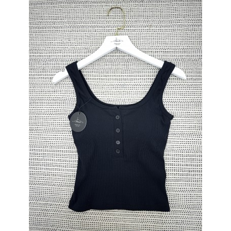 Button cotton bra top