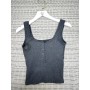 Button cotton bra top