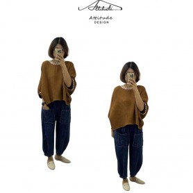 格紋棉質大碼上衣