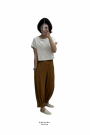 Mix Linen Pants混麻紗縮口長褲