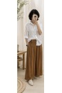 Linen Blend Side-Tie Wide Pants麻紗混仿側綁帶寬褲