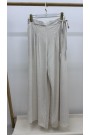 Linen Blend Side-Tie Wide Pants麻紗混仿側綁帶寬褲