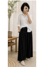 Linen Blend Side-Tie Wide Pants麻紗混仿側綁帶寬褲