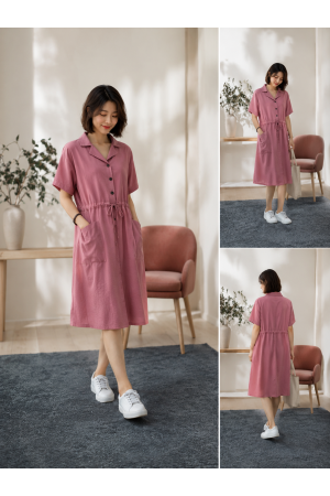 Cotton Front pocket dress