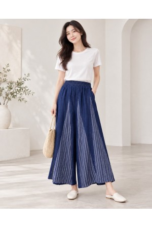 Patch Denim Wide Pants拼接牛仔寬褲